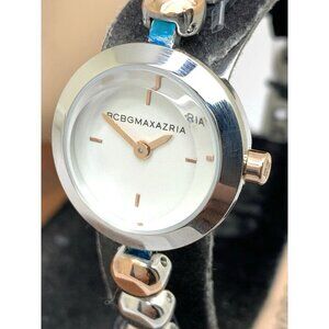 BCBGMAXAZRIA Women's Watch BG50680003 Quartz Silver Rose Gold Steel Peti…